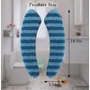 Stick-On Washable Reusable Toilet Memory Foam Cushion Pad Thick Warm Cushioned Toilet Seat Cover (Blue)