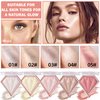 IONSGAKO 2PCS Fairy Pink Highlighter Makeup Palette Face Powder Highlighters Iluminadores De Maquillaje Shimmer Glitter Diamond Highlighter Blush Powder Makeup Palette