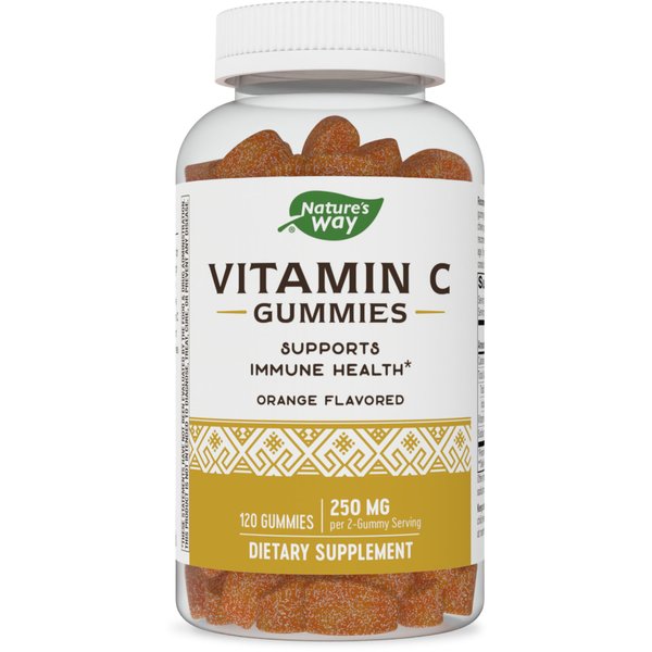 Nature's Way Vitamin C Gummies for Immune Support*, Orange Flavored, 250 mg, 120 Gummies