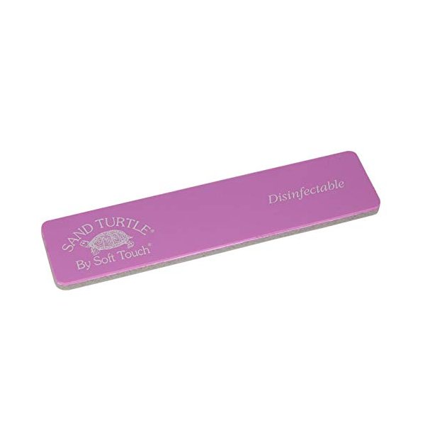 Soft Touch Sand Turtle Nail File Block, Soft Sponge, Berry 280 Grit Ultra Fine, 5 1/4 Inch, 5 Piece