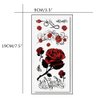 TAFLY Temporary Tattoos Red Rose Fake Tattoos Sticker for Women 5 Sheets