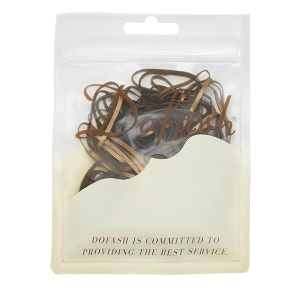Dofash 2x50mm Anti-Aging Rose Gold Rubber Band for Women's hair (150 Pieces in Bag)