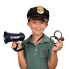 Tigerdoe Police Officer Costume - 3 PC Set - Police Dress Up- Police Megaphone with Siren - Policeman Hat - Police Handcuffs - Cop Accessories Police Officer Toys