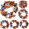 15 Sets Halloween Wreath Decorations Halloween Wreath Signs Craft Kit Felt Halloween Crafts Halloween Door Wreath Hanging Halloween Arts and Crafts with Stickers for Halloween Party Indoor Outdoor