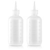 Bar5F Applicator Bottles 6-Ounce Hair Color Styling Oil Treatment Translucent Measuring Scale, Pack of 2
