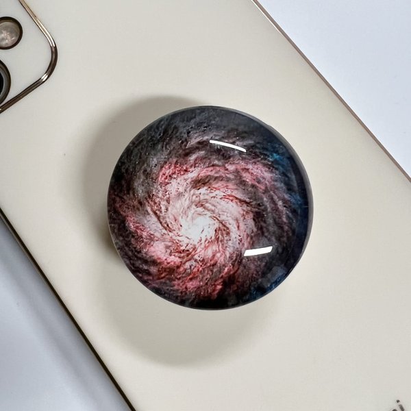 WUYULB Clear Glitter Space Galaxy Nebula Design Expandible Collapsible Mobile Phone Grip Cell Phone Stand Holder for Smartphones Cellphone Accessory