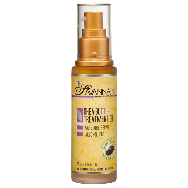 Savannah Hair Therapy Hair Oil with Shea Butter for Frizzy, Dry & Damaged Hair, Hydrating Keratin Treatment Oil, 1.69oz/50ml