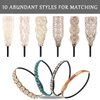 WILLBOND 10 Pieces Rhinestone Beaded Headbands Elastic Elegant Lace Handmade Headwraps Wide Hair Bands Vintage Crystal Jewelry Hairbands for Girls Women Hair Accessories