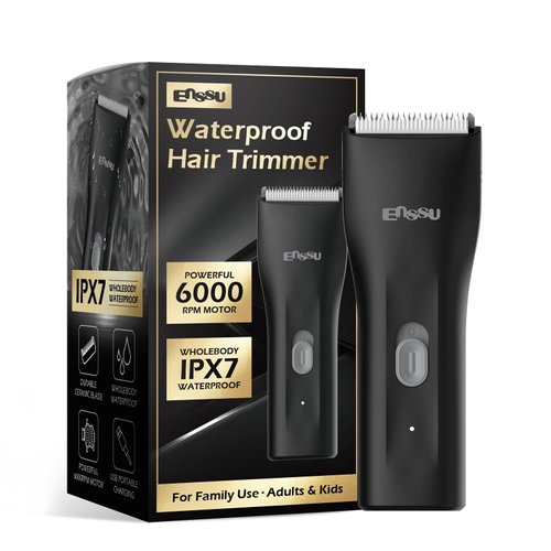 ENSSU Hair Clippers, Cordless Hair Cutting Kit for Convenient Home Grooming, Low Noise Men Hair Clipping & Beard Trimming with Ceramic Blade, Rechargeable Barber Haircut Trimmer
