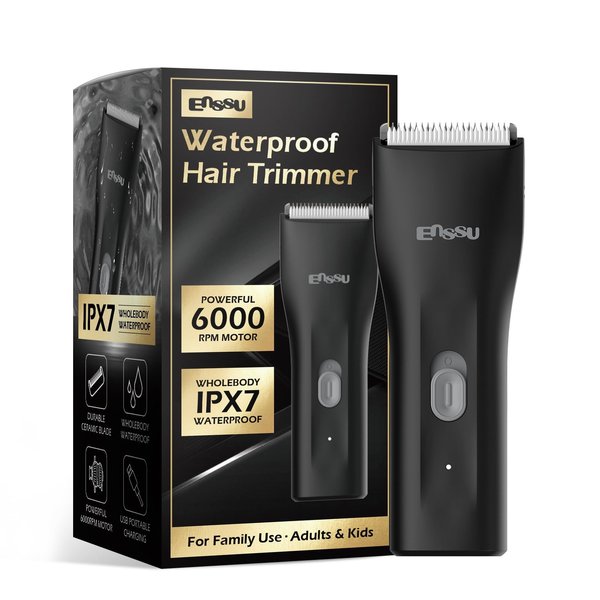 ENSSU Hair Clippers, Cordless Hair Cutting Kit for Convenient Home Grooming, Low Noise Men Hair Clipping & Beard Trimming with Ceramic Blade, Rechargeable Barber Haircut Trimmer