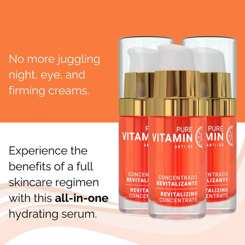 Noche Y Dia Vitamin C Serum for Mature Skin - Made in Spain - Anti Aging Formula Hydrates, Moisturizes, Firms - Targets Sun Spots, Fine Lines, Wrinkles - 30mL (1 fl oz)