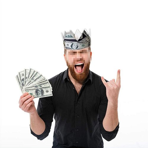 YiiiGoood Dollar Dollar Bill Felt Crown Money Cash Crown 100 Dollar Gag Gift for Birthday Party Money Dollar Theme Party Casino Theme Party Decorations