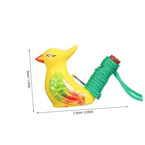 Bird Whistle 6PCS Ceramic Bird Whistles, Bird Water Whistles with Lanyards, Bird Noise Makers, Funny Bath Musical, Drawing Warbler Song Ceramic Whistles for Kids Party Favors