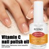 BSMKCL Vitamin C Nail Treatment Oil, Cuticle Oil for Nails, Nail Growth Oil, Strengthens & Moisturizes, Softens Nail Edges, 0.54 Fl Oz