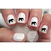 Elephant Black Nail Art Decals
