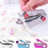 1Pc Blue Handheld Sewing Machine, Portable Mini Manual Sewing Machine Handy Needlework Tool Mini Sewer Machine Hand Stitcher Sewing Machine Sewing Machines