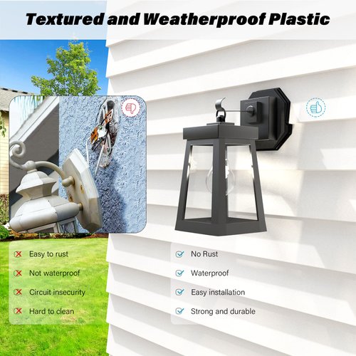 Vinyl Siding Mounting Blocks, Siding Mounting Kit, 130110006001 Octagon Mounting Block, Siding Mounting Plate for 1/2 inch Lap Double and 4 inch Height Siding, Black, 2 Pack