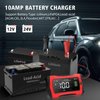 YHCHKJ Car Battery Charger, 12V 10A and 24V Fully-Automatic Trickle Charger Desulfator, Smart LCD Battery Maintainer w/Temperature Compensation for Car,Truck,Motorcycle,Lawn Mower,Lead Acid Batteries
