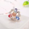 Ruihfas 4Pcs Cute Mini Crystal Bangs Clips Claws Rhinestone Flower Hair Claw Clip Pin Barrette for Girls Women 1.06×0.79 inch
