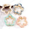 Bgffuy Medium Metal Hair Claw Clips for Women Small Flower Hair Clips for Thick Hair and Thin Hair 4Pcs (4 colors)