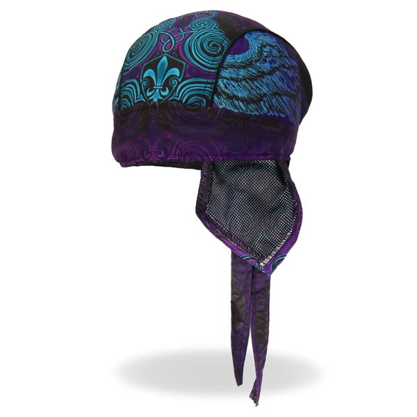 Hot Leathers HWH1105 Cross De Lis Headwrap - One Size Fits Most Multi