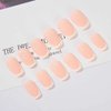 Foccna White Press on Nails Medium Long Acrylic False Nails French Fake Nails Square,Artificial Glossy Pink Nails for Women and Girls- 24 pcs
