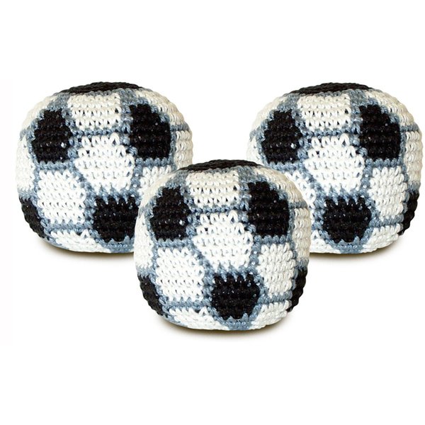 World Footbag Soccer Hacky Sack Footbag, 3 Pack