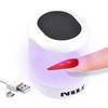 NXJ INFILILA Mini UV Light for Gel Nails Portable UV Light for Nails 180°Opening Design USB Nail Dryer UV LED Nail Lamp Curing All Gels 16W Quick-Drying UV Nail Lamp for Single Finger (Black)