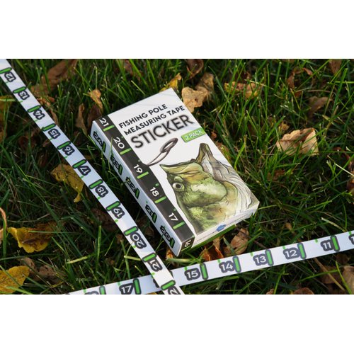 Fishing Pole Measuring Tape Sticker, 24 Inch Ruler Decal to Attach to Fishing Rod (2 Pack)