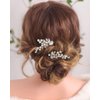 Rumtock Opal Crystal Beads Silver Hair Comb Set for Wedding Brides Women Hair Accessories Handmade Hair Jewelry