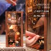 Fsolis Book Nook Kits, DIY Miniature House Kit Puzzle Booknooks Decorative Bookends Bookshelf Alley Decor Gifts for Women Craft Lovers (Enternal Bookstore)