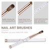 Shine Chance Acrylic Nail Brush Size 8, 100% Real Kolinsky Art Nail Brush for Acrylic Powder Application, Handmade Women Manicure Nail Extension Tool for Professional DIY Home Salon and Beginners