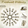 Chinco 24 Pcs Double Grip Hair Clips Metal Snap Hair Clips Women Hair Barrettes for Hair Making, Salon Supplies (Ancient Bronze,2.8 Inch)