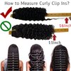 Caliee 14Inch Natural Black Jerry Curly Clip in Hair Extensions Human Hair for Black Women Thick End 3B 3C Curly Clip Ins 1B Real Remy Hair Extensions 120Gram 7Pcs with 17Clips