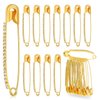 24Pcs Gold Rhinestone Safety Pins Gold Brooch Sweater Shawl Clips Women Brooch Pins Faux Crystal Pearl Brooches Safety Pins for Women or Girls Skirts Sweater Scarf Lapel Hat Accessories