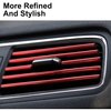 SINGARO 20 Pieces Car Air Conditioner Air Outlet Decorative Strips, Bendable DIY, Universal for Most Air Outlets, Car Interior Accessories (Red)