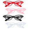 JOVITEC 4 Pieces Cat Eye Glasses with Rhinestones 50's 60's Party Costume Glasses for Hip Hop Dress up Halloween Party Favor (Red, Black, White, Pink)