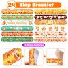 Cherisnowy 48 PCS Fox Party Favors 24PCS Tattoos Stickers 24PCS Slap Bracelets Wristbands Perfect for Fox Themed Birthday Baby Showers or Classroom Rewards Ideal Decor and Gifts for Girls and Boy