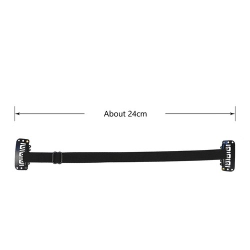 YTBYT 2 Pcs Facelift Bands with Clips Invisible Face Stretching Lifting Strap Adjustable Elastic Band Face Slimming Band (24cm Black Double Bands)