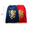 Liontouch - Noble Knight Cape, Blue & Red | Medieval Pretend Play Toy Cloak for Children with Golden Lion Decoration | Dress Up, Fancy Dresses, Cosplay & Royal Knight Costume Accessories for Boys