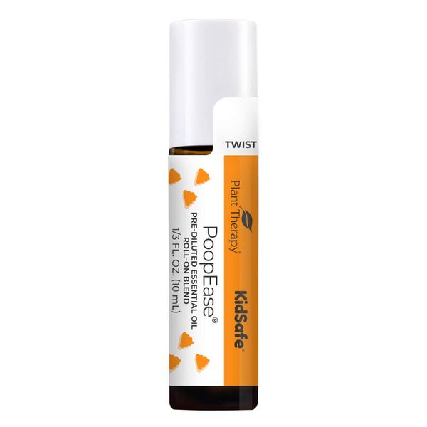 Plant Therapy KidSafe PoopEase Essential Oil Blend 10 mL (1/3 oz) 100% Pure, Pre-Diluted Roll-On, Therapeutic Grade