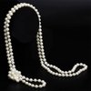 TUOKAY 1920s Pearls Beads Necklace for Women Girls Pearls Strands, Fashion Imitation Faux Pearls Long Necklace Vintage Costume Jewelry Necklace 55 in. Diameter of Pearl 0.32 in. (Ivory)
