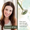 Beautyfrizz Jade Facial Roller - Jade Roller for Face and Gua Sha Massage Tool - Jade Roller and Gua Sha Set - Guasha Tool for Face - Skin Care Gift Set