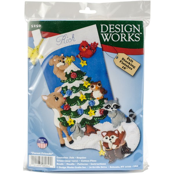 Design Works Crafts Felt Stocking Forest Friends