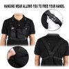 Lazmin Radio Chest Bag, Universal Hands Free Radio Chest Harness Carry Case Pocket Pack Holster for Two Way Radio