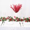 DearHouse 6FT Red Berry Christmas Garland, Flexible Artificial Berry Garland for Indoor Outdoor Home Fireplace Decoration for Winter Christmas Holiday New Year Decor