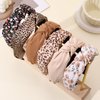 Kasmena 6PCS Knotted Headbands for Women Girls Non Slip, Wide Headbands Head Hair Bands for Women's Hair Cute Floral Headbands Hair Accessories for Women Girls-Brown