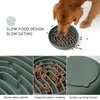Coomazy Silicone Slow Feeder Dog Bowls, Slow Down Pet Eating Speed for Prevent Choking Promote Digestion, Green