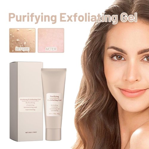 Purifying Exfoliating Gel, Facial Exfoliator Cleanser, Exfoliating Face Scrub, Exfoliating Gel Scrub for Face, Gentle Exfoliating Facial Cleanser for All Skin Types(2pcs)