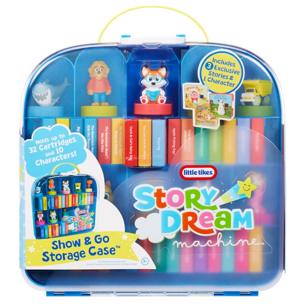 Little Tikes Story Dream Machine Show & Go Storage Case, Storytime, Books, Audio Play, Character, Carry Case, Gift and Toy for Toddlers and Kids Girls Boys Ages 3+